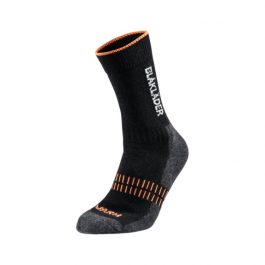 BLÅKLÄDER kojinės, dydis 40-44, juoda / neoninė oranžinė