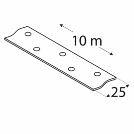 Perforuota tvirtinimo juosta TM1/10, 25 x 1.5 mm / 10 m