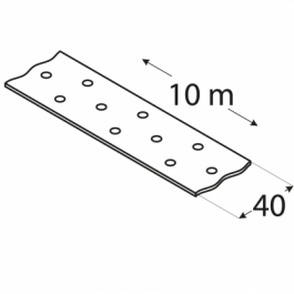 Perforuota tvirtinimo juosta TM2/10, 40 x 2 mm / 10 m