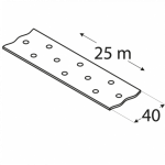 Perforuota tvirtinimo juosta TM2/25, 40 x 2 mm / 25 m
