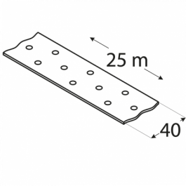Perforuota tvirtinimo juosta TM2/25, 40 x 2 mm / 25 m