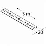 Perforuota tvirtinimo juosta TM5/3, 20 x 0.9 mm / 3 m