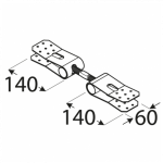 NT60 juostos įtempiklis su varžtais, 60 x 15-120 x 2 mm